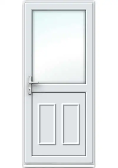 Half Glazed uPVC Single Door - Clinton Panel