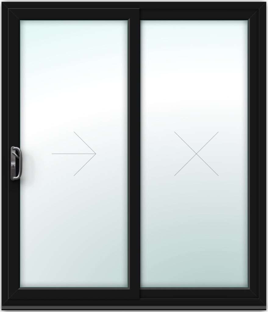 8ft Anthracite Grey Sliding Patio Door AWM Windows and Doors