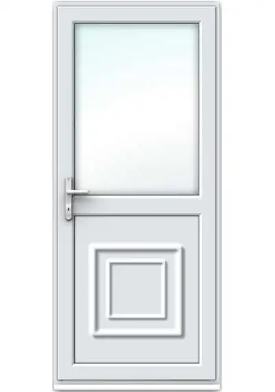 Half Glazed uPVC Single Door - Reagan Panel