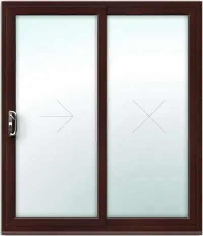 8ft Rosewood Sliding Patio Door