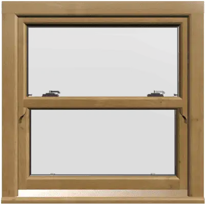 uPVC Irish Oak Sliding Sash Window - Build Your Own