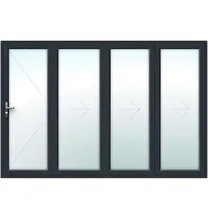 4 Pane Aluminium Bifolding Door