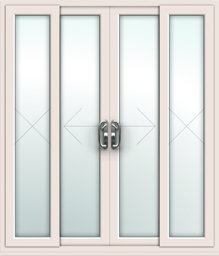 12ft Cream Sliding Patio Door AWM Windows and Doors