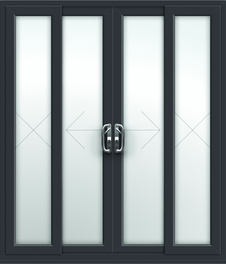 10ft Anthracite Grey Sliding Patio Door AWM Windows and Doors