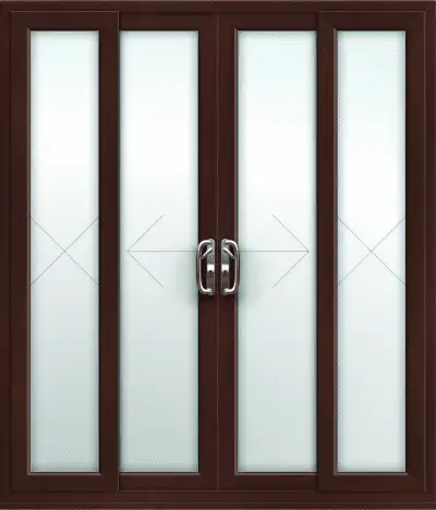 14ft Rosewood Sliding Patio Door