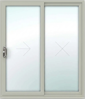 6ft Agate Grey Sliding Patio Door