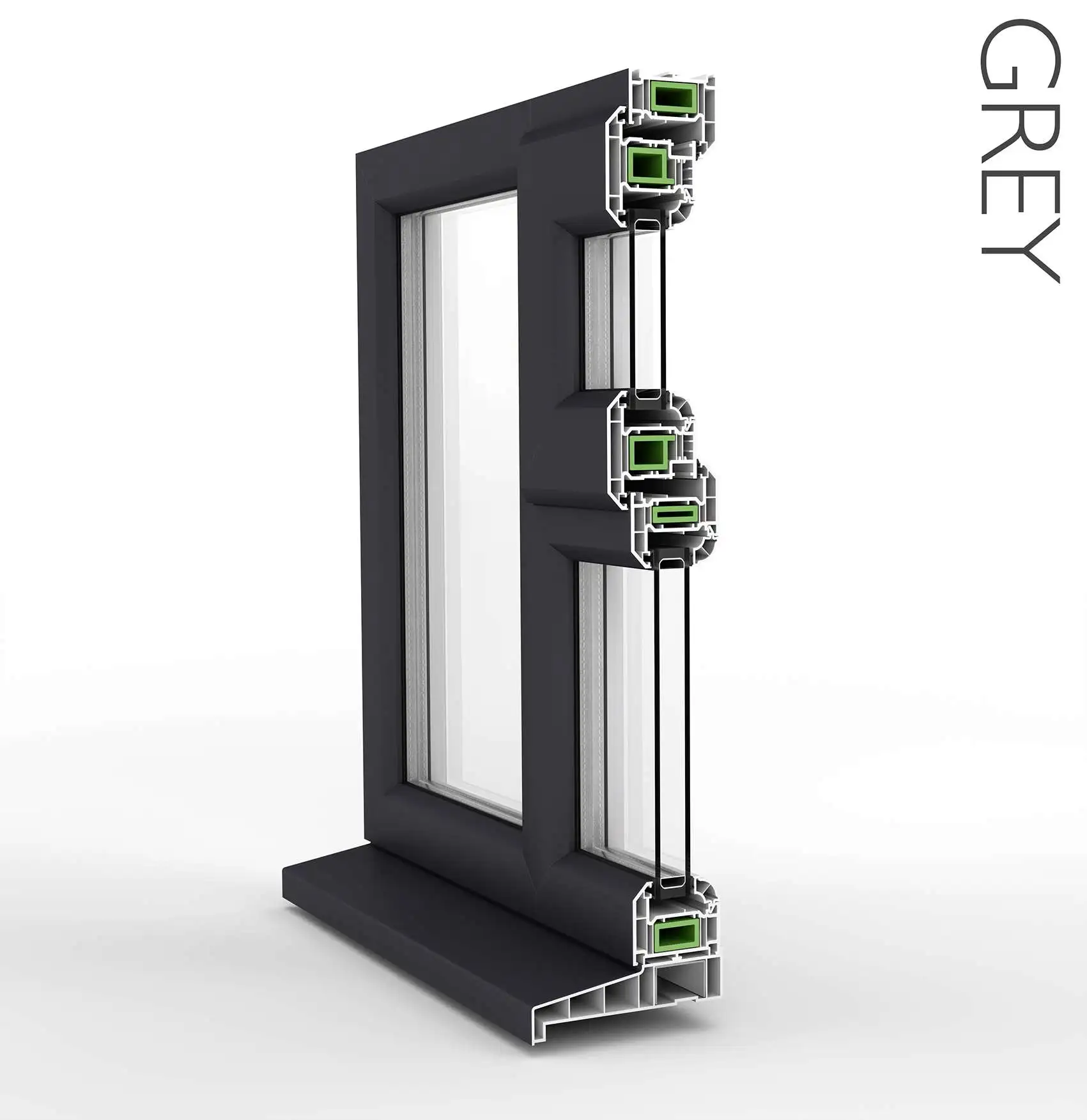 Fully Glazed uPVC Single Door with Top Light - Image 5