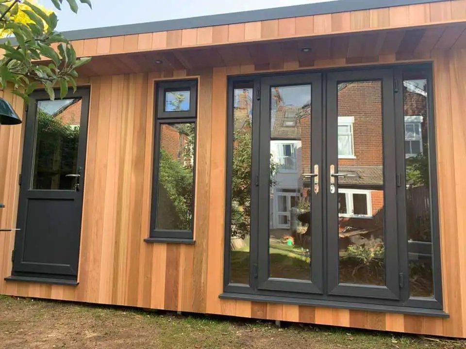 Anthracite Grey French Doors with Opening Side Panels - Made to Measure - Image 6