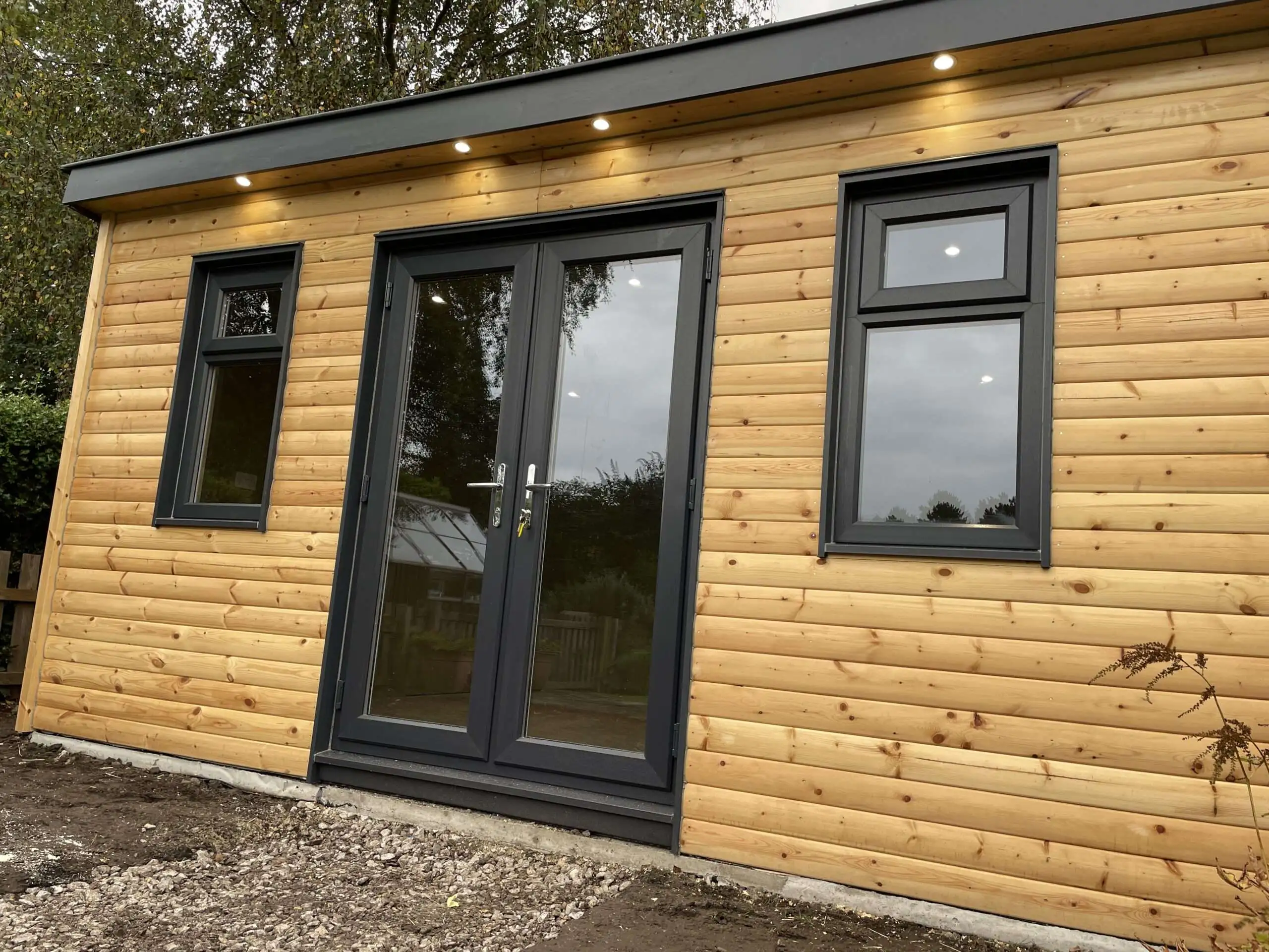 Anthracite Grey French Doors with Opening Side Panels - Made to Measure - Image 2