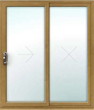 6ft uPVC Irish Oak Sliding Patio Door