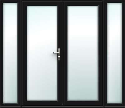 Black French Doors with Side Panels - Build Your Own