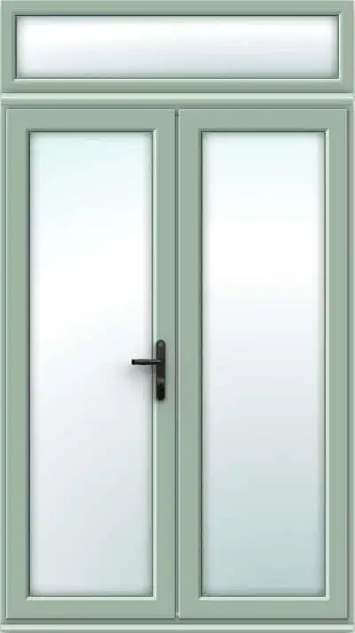 Chartwell Green French Doors with Top Panel - Made to Measure