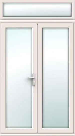 Cream French Doors with Top Panel - Made to Measure