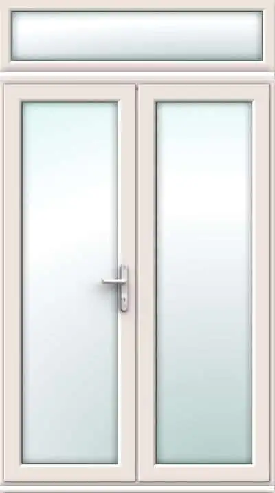 Cream French Doors with Top Panel - Made to Measure