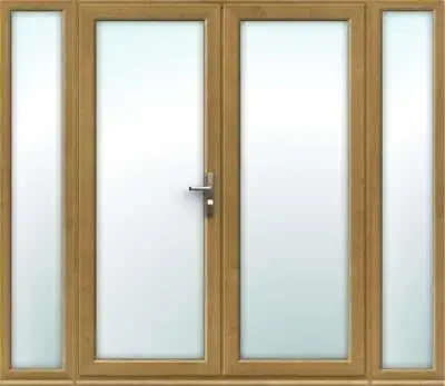 uPVC Irish Oak French Doors with Side Panels - Build Your Own