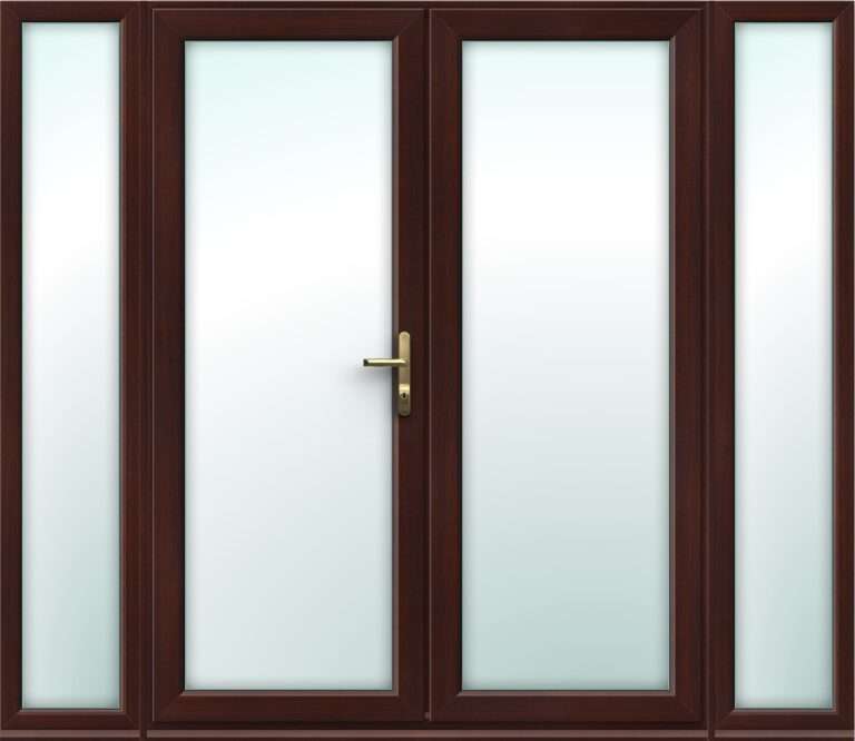 Rosewood French Doors with Side Panels Build Your Own AWM Windows