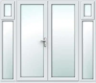 White French Doors with Opening Side Panels - Made to Measure