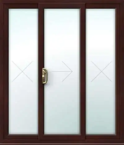 Rosewood uPVC 3 Pane Sliding Patio Door - Made to Measure
