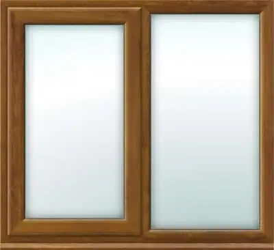 uPVC Golden Oak on White / Casement 16 / 1200mm x 1100mm