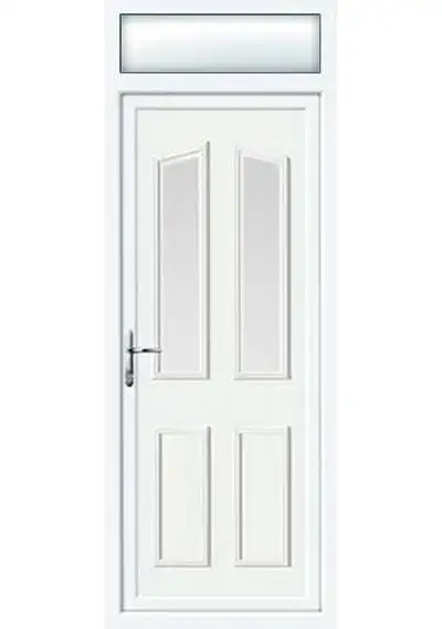 uPVC Single Door - Clinton Two with Top Light