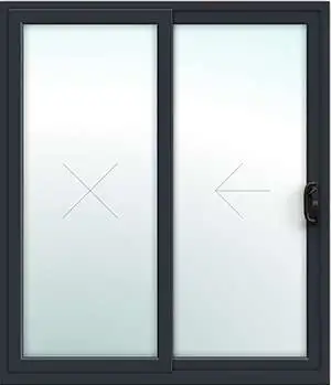Aluminium 2 Pane Sliding Patio Door - Made to Measure
