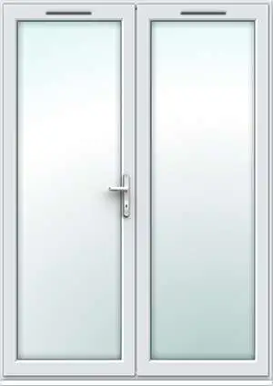 1490mm x 2090mm - White uPVC French Doors