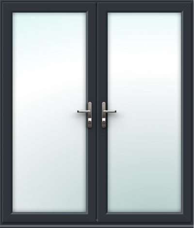 1790mm x 2090mm – Anthracite Grey on White French Doors