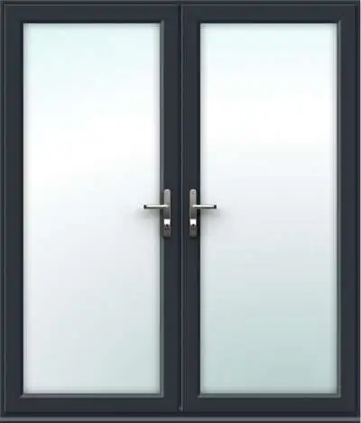 1790mm x 2090mm – Anthracite Grey on White French Doors