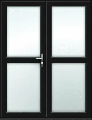 Black French Door with Midrails - Made to Measure