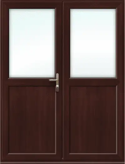 Rosewood French Door with Half Panel - Made to Measure
