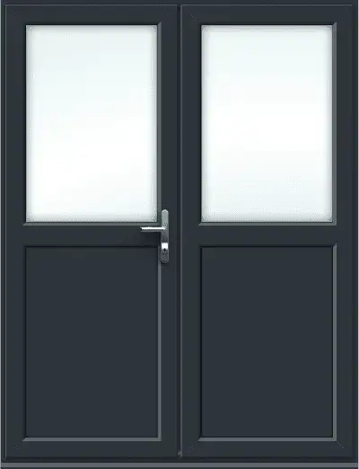 Anthracite Grey French Door with Half Panel - Made to Measure